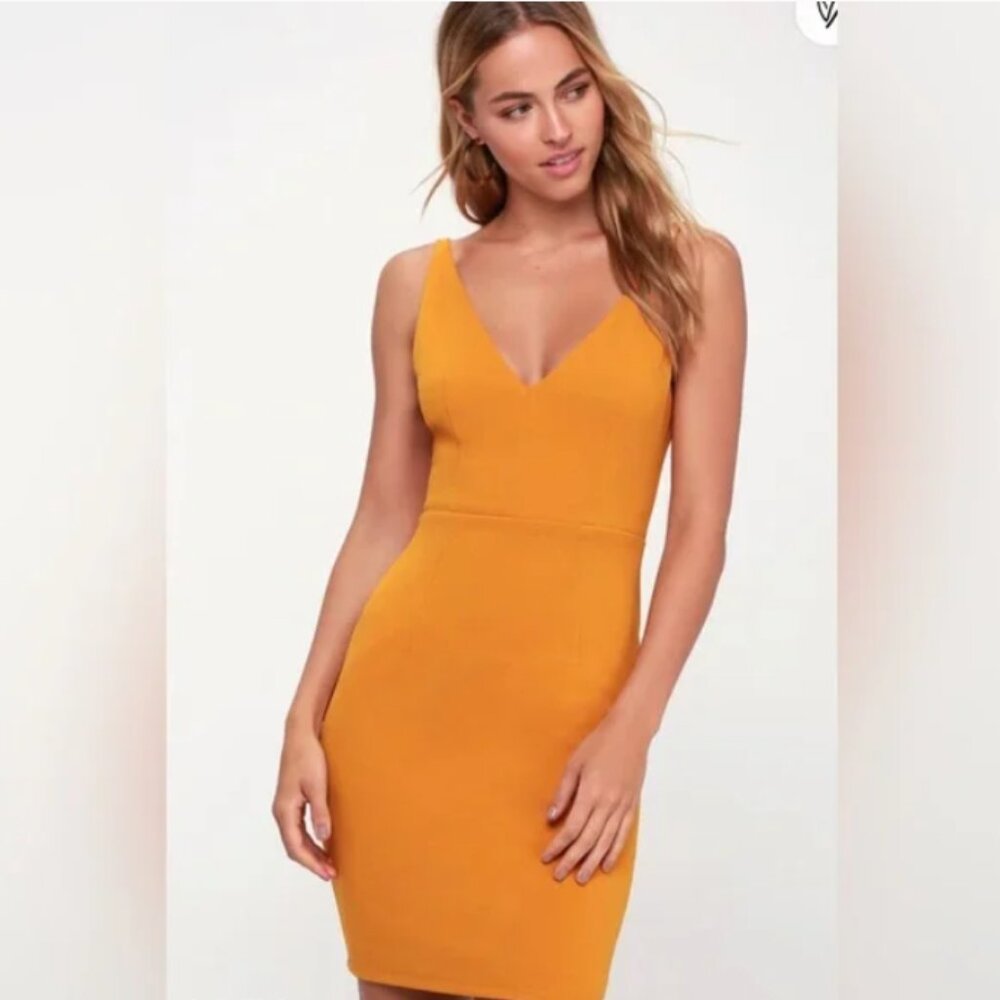 Lulus marigold yellow dress